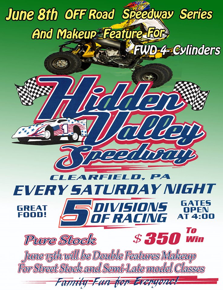 Racing this Saturday in Clearfield